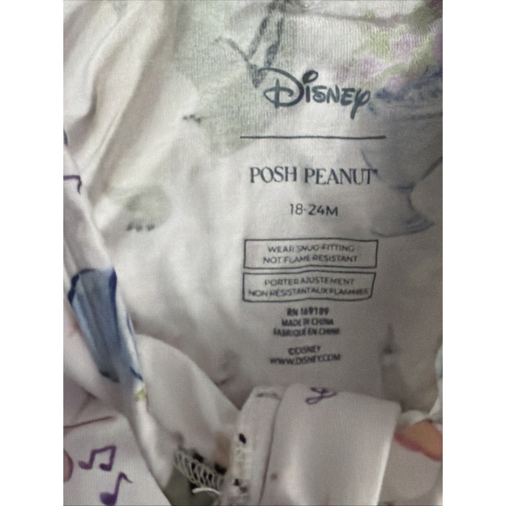 Posh Peanut Baby Girls 18-24 Months Disney Princess Frog Louis Sleeper Pajamas - Picture 6 of 6